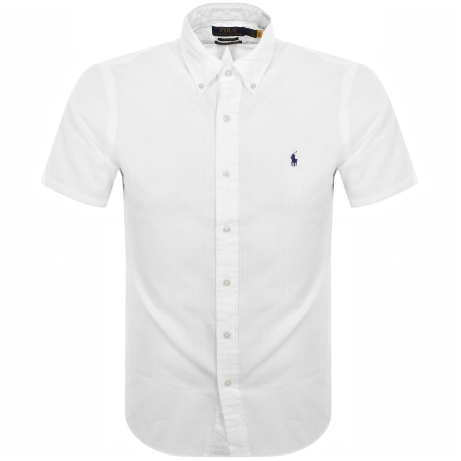 【送料&関税込】Polo Ralph Lauren Short Sleeve Ralph Lauren Seersucker Short Sleeve Shirt White | Mainline